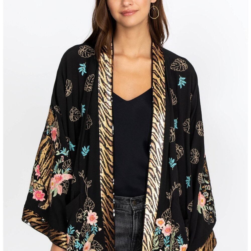 Johnny Was Catarina Tiger Kimono Women's Size Large